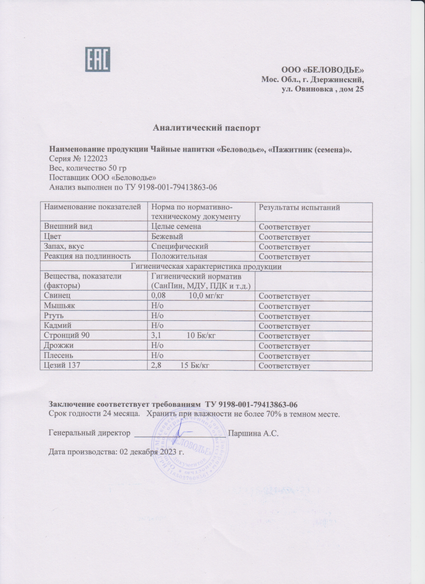 Паспорт №122023